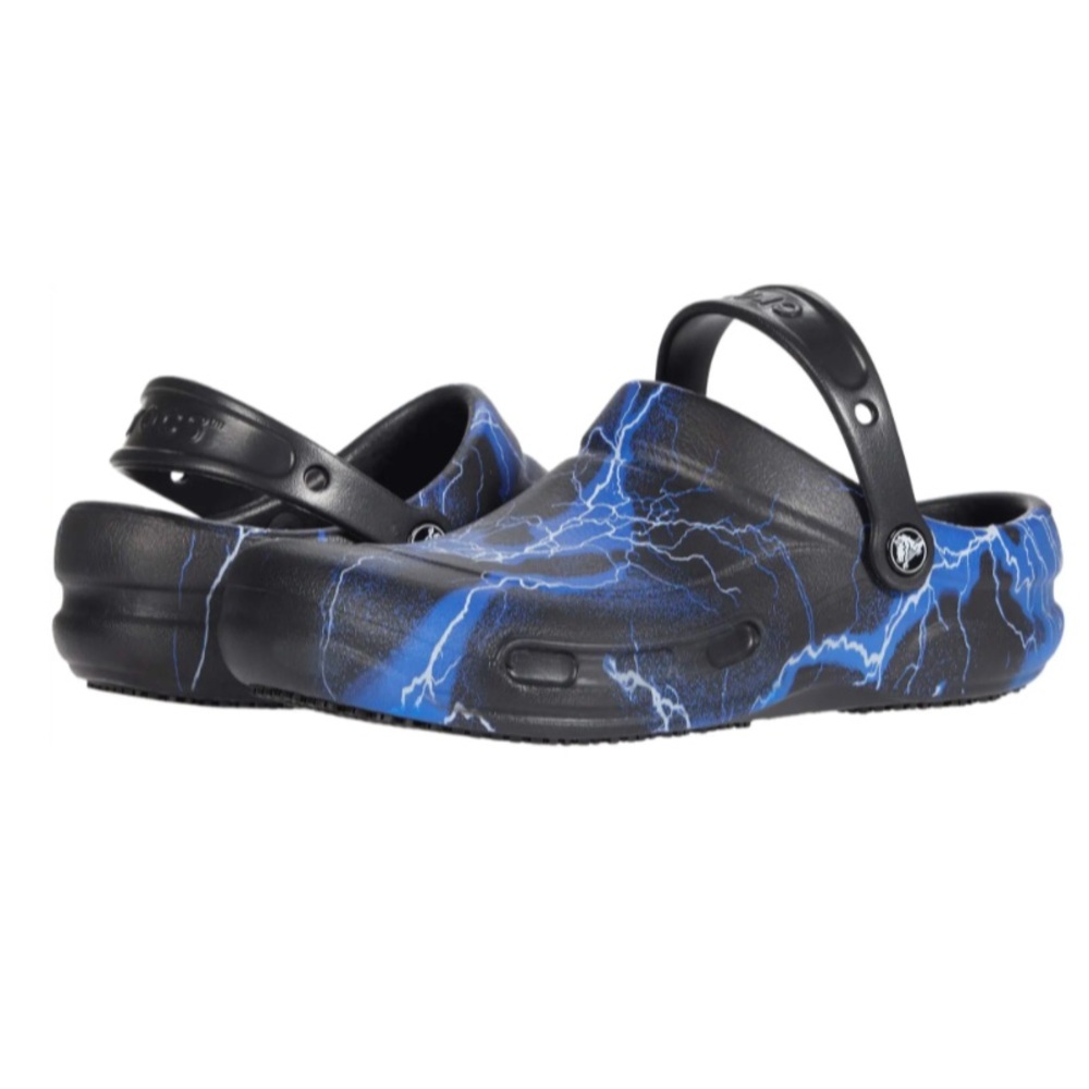 EUC Crocs Bistro Lightning Graphic Clogs